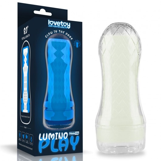 Светящийся в темноте мастурбатор Lumino Play Masturbator Pocketed - Lovetoy - в Хабаровске купить с доставкой