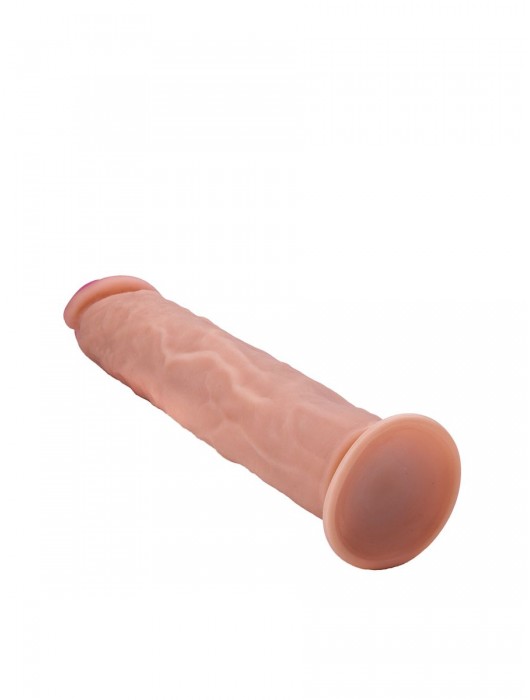 Телесный фаллоимитатор на присоске с большой головкой - 23 см. - LOVETOY (А-Полимер)