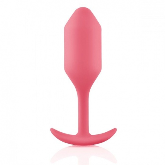 Розовая пробка для ношения B-vibe Snug Plug 2 - 11,4 см. - b-Vibe