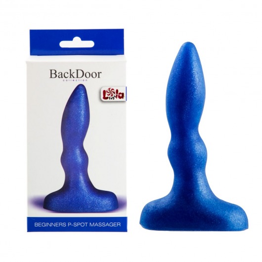 Синий анальный стимулятор Beginners p-spot massager - 11 см. - Lola Games - в Хабаровске купить с доставкой