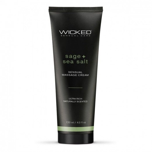Массажный легкий крем WICKED Sage plus Sea Salt - 120 мл. - Wicked - купить с доставкой в Хабаровске