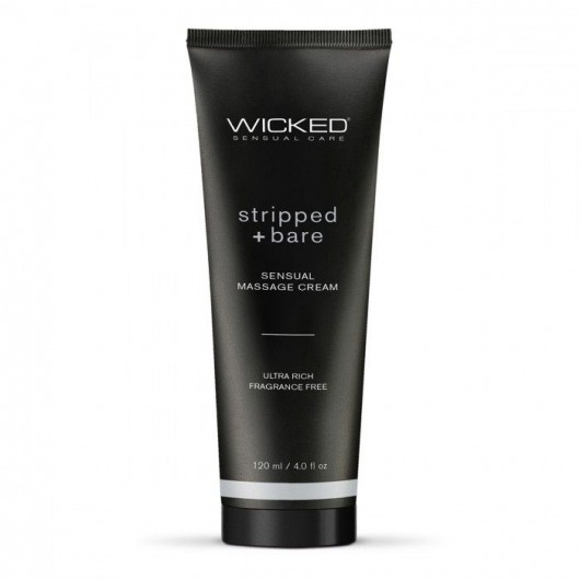 Массажный легкий крем WICKED Stripped plus Bare - 120 мл. - Wicked - купить с доставкой в Хабаровске