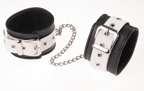 Черно-белые оковы на ноги - Sitabella - купить с доставкой в Хабаровске