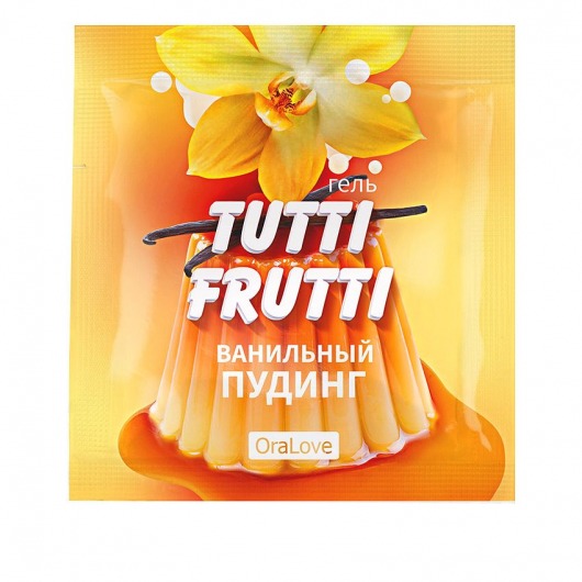 Пробник гель-смазки Tutti-frutti со вкусом ванильного пудинга - 4 гр. - Биоритм - купить с доставкой в Хабаровске