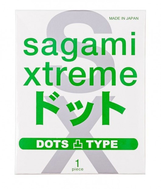 Презерватив Sagami Xtreme Type-E с точками - 1 шт. - Sagami - купить с доставкой в Хабаровске