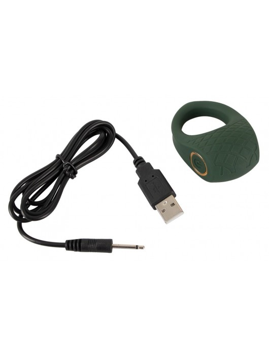 Зеленое эрекционное виброкольцо Luxurious Vibro Cock Ring - Orion - в Хабаровске купить с доставкой