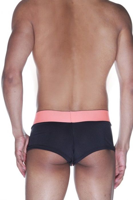 Черные трусы-хипсы на персиковом поясе - La Blinque купить с доставкой