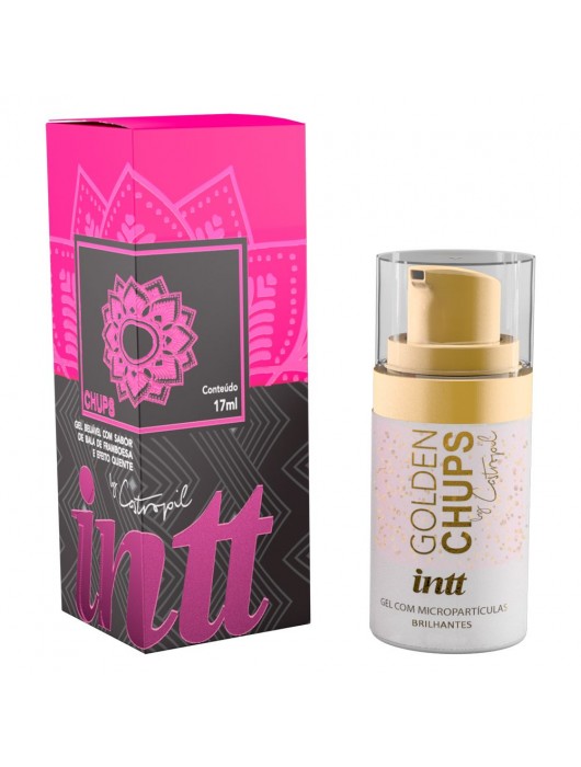 Возбуждающий гель Golden Chups с малиновым ароматом - 17 мл. - INTT - купить с доставкой в Хабаровске