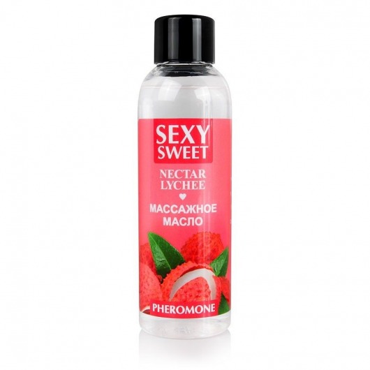 Массажное масло Sexy Sweet Nectar Lychee с феромонами и ароматом личи - 75 мл. - Биоритм - купить с доставкой в Хабаровске