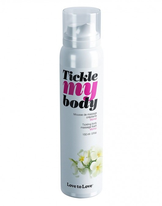 Массажная хрустящая пенка Tickle My Body Monoi с ароматом моной - 150 мл. - Love to Love - купить с доставкой в Хабаровске