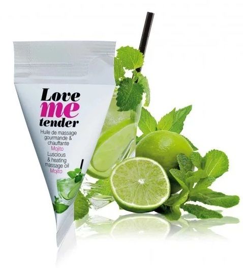 Съедобное согревающее массажное масло Love Me Tender Mojito с ароматом мохито - 10 мл. - Love to Love - купить с доставкой в Хабаровске