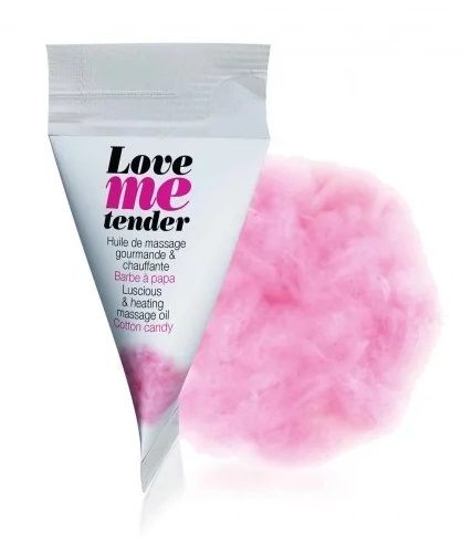 Съедобное согревающее массажное масло Love Me Tender Cotton Candy с ароматом сладкой ваты - 10 мл. - Love to Love - купить с доставкой в Хабаровске