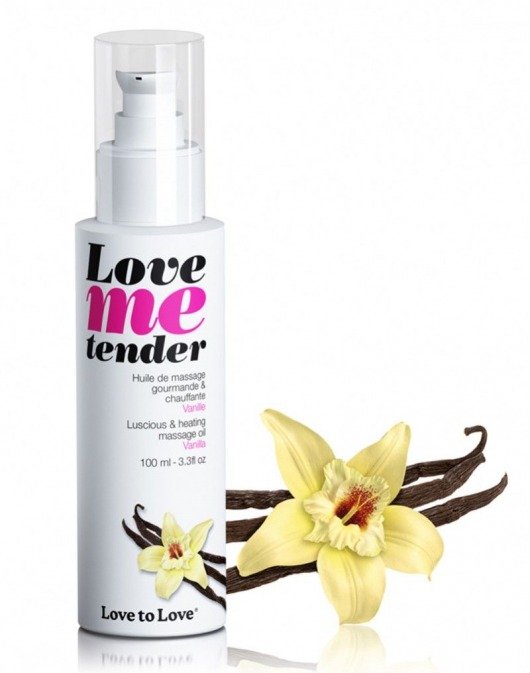 Съедобное согревающее массажное масло Love Me Tender Vanilla с ароматом ванили - 100 мл. - Love to Love - купить с доставкой в Хабаровске