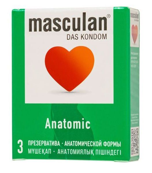 Презервативы анатомической формы Masculan Anatomic - 3 шт. - Masculan - купить с доставкой в Хабаровске