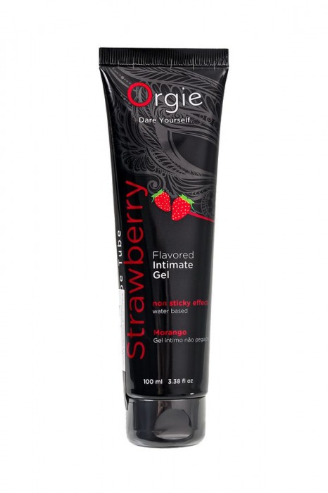 Интимный гель на водной основе Lube Tube Strawberry с клубничным вкусом - 100 мл. - ORGIE - купить с доставкой в Хабаровске
