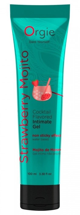 Съедобный интимный гель Orgie Lube Tube Cocktail Strawberry Mojito - 100 мл. - ORGIE - купить с доставкой в Хабаровске