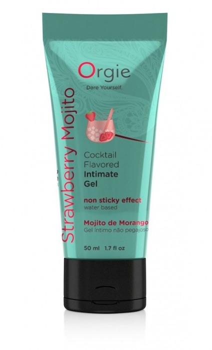 Съедобный интимный гель Orgie Lube Tube Cocktail Strawberry Mojito - 50 мл. - ORGIE - купить с доставкой в Хабаровске