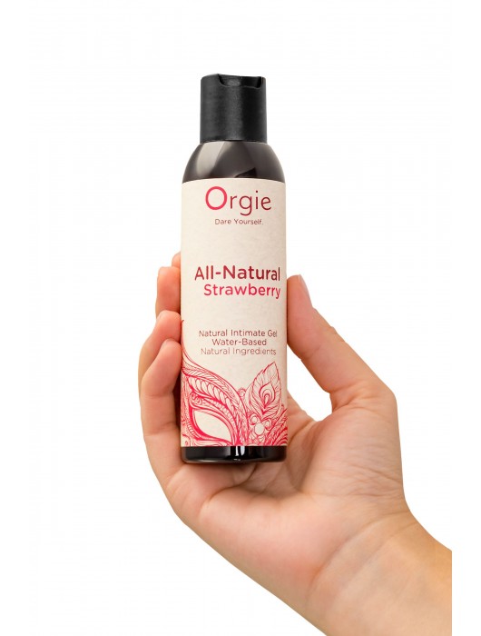 Интимный гель на водной основе All-Natural Strawberry с ароматом клубники - 150 мл. - ORGIE - купить с доставкой в Хабаровске