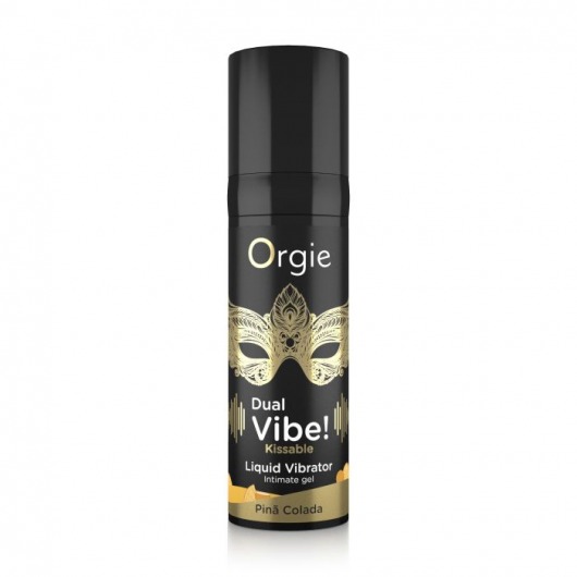Съедобный гель Dual Vibe Pina Colada с эффектом вибрации и вкусом коктейля пина колада - 15 мл. - ORGIE - купить с доставкой в Хабаровске