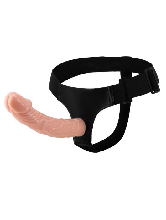 Гладкий фаллоимитатор с крупной головкой на ремешках - 19,7 см. - Baile - купить с доставкой в Хабаровске