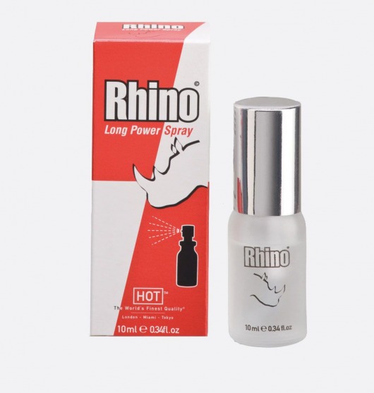 Пролонгирующий спрей для мужчин Rhino - 10 мл. - HOT - купить с доставкой в Хабаровске
