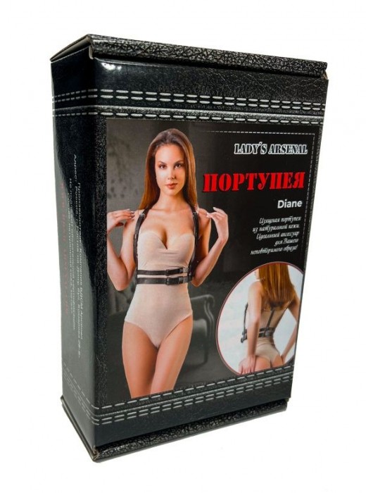 Изящная портупея из натуральной кожи Diane - БДСМ Арсенал - купить с доставкой в Хабаровске