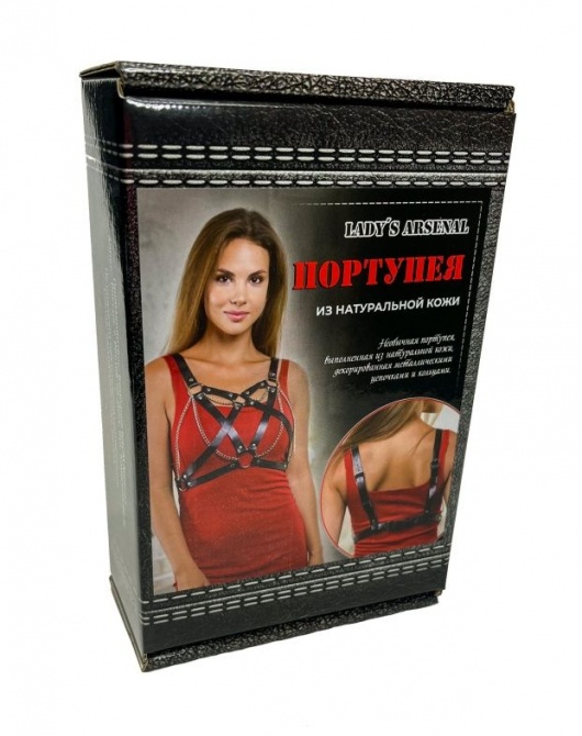 Портупея из натуральной кожи с цепочками - БДСМ Арсенал - купить с доставкой в Хабаровске