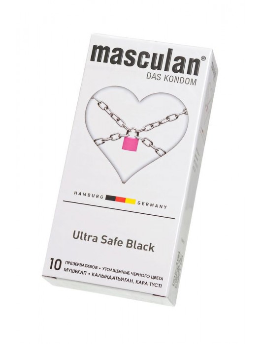 Ультрапрочные презервативы Masculan Ultra Safe Black - 10 шт. - Masculan - купить с доставкой в Хабаровске