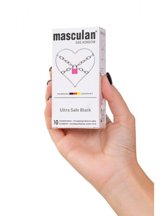 Ультрапрочные презервативы Masculan Ultra Safe Black - 10 шт. - Masculan - купить с доставкой в Хабаровске