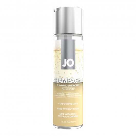 Лубрикант на водной основе JO H2O Champagne Flavored Lubricant с ароматом шампанского - 60 мл. - System JO - купить с доставкой в Хабаровске