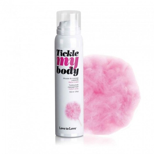 Массажная хрустящая пенка Tickle My Body Cotton Candy с ароматом сладкой ваты - 150 мл. - Love to Love - купить с доставкой в Хабаровске