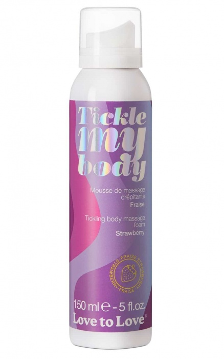 Массажная хрустящая пенка Tickle My Body Strawberry с ароматом клубники - 150 мл. - Love to Love - купить с доставкой в Хабаровске