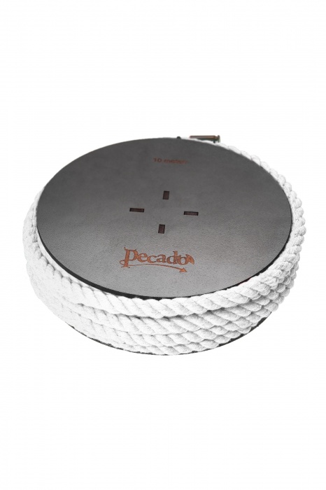 Белая веревка для шибари на катушке - 10 м. - Pecado - купить с доставкой в Хабаровске