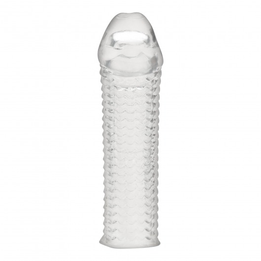 Текстурированная насадка на пенис Clear Textured Penis Enhancing Sleeve Extension - 16,5 см. - BlueLine - в Хабаровске купить с доставкой