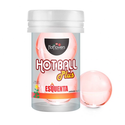 Лубрикант на масляной основе Hot Ball Plus с разогревающим эффектом (2 шарика по 3 гр.) - HotFlowers - купить с доставкой в Хабаровске