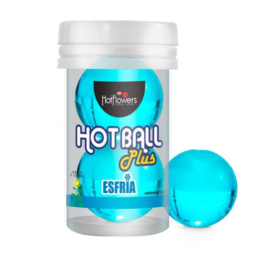 Лубрикант на масляной основе Hot Ball Plus с охлаждающим эффектом (2 шарика по 3 гр.) - HotFlowers - купить с доставкой в Хабаровске