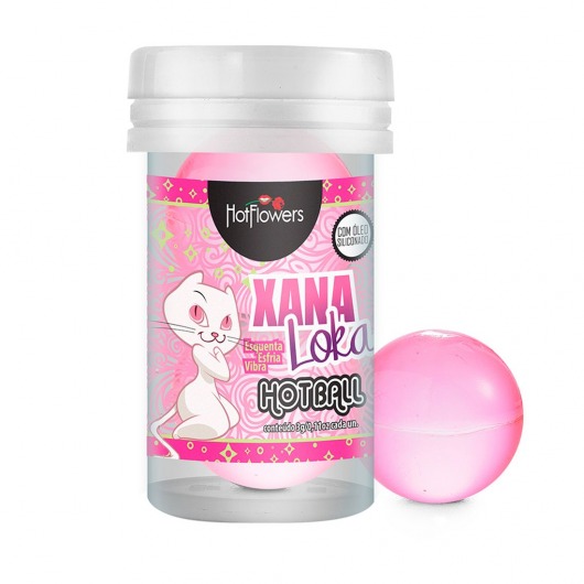 Лубрикант на силиконовой основе с эффектом вибрации Xana Loka Hot Ball (2 шарика по 3 гр.) - HotFlowers - купить с доставкой в Хабаровске
