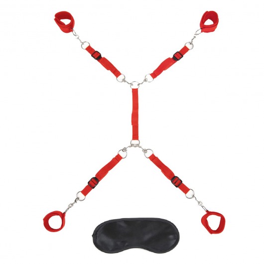 Красная фиксация на матрас Classic Bedspreader - Lux Fetish - купить с доставкой в Хабаровске