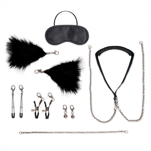 Большой эротический набор из 12 предметов Interchangeable Collar   Nipple Clips Set - Lux Fetish - купить с доставкой в Хабаровске