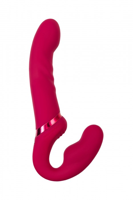 Малиновый безремневой страпон Lapis - 23 см. - Lovense - купить с доставкой в Хабаровске
