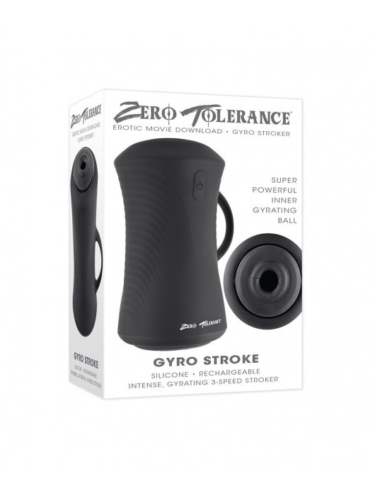 Черный вибромастурбатор с гироскопом Gyro Stroke - Zero Tolerance - в Хабаровске купить с доставкой