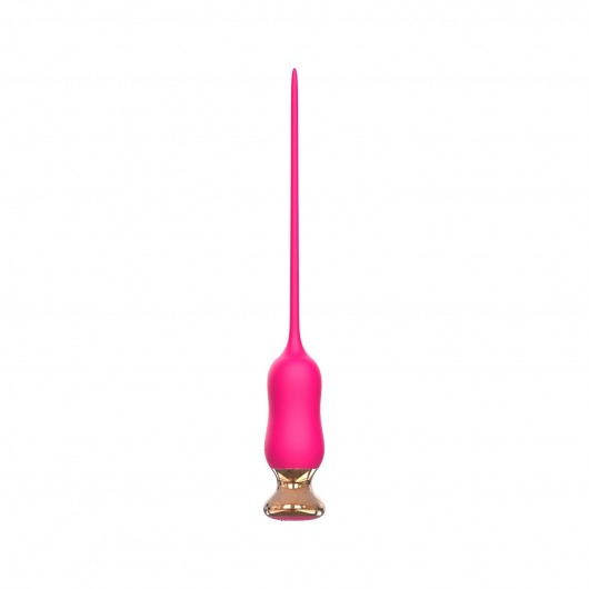 Розовый тонкий стимулятор Nipple Vibrator - 23 см. - I-MOON - купить с доставкой в Хабаровске