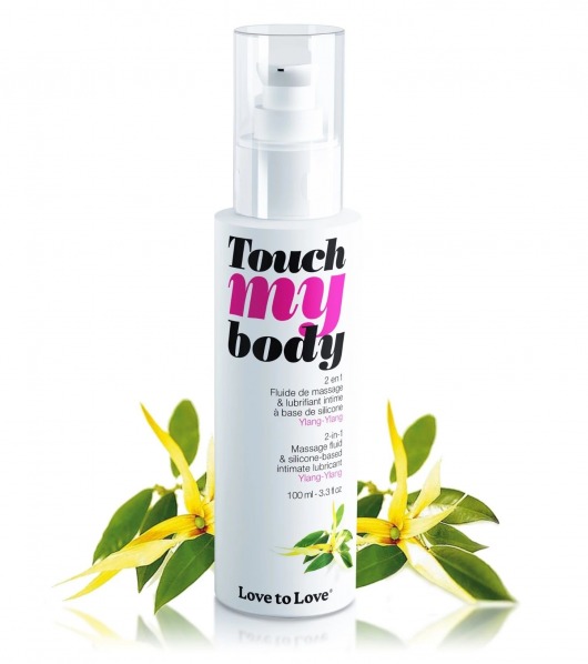 Силиконовый лубрикант 2-в-1 Touch My Body с ароматом иланг-иланга - 100 мл. - Love to Love - купить с доставкой в Хабаровске