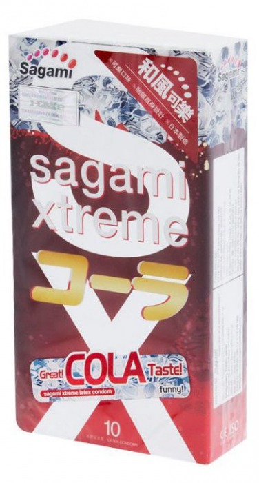 Ароматизированные презервативы Sagami Xtreme COLA - 10 шт. - Sagami - купить с доставкой в Хабаровске