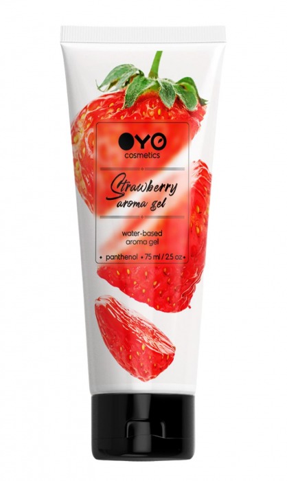 Лубрикант на водной основе OYO Aroma Gel Strawberry с ароматом клубники - 75 мл. - OYO - купить с доставкой в Хабаровске
