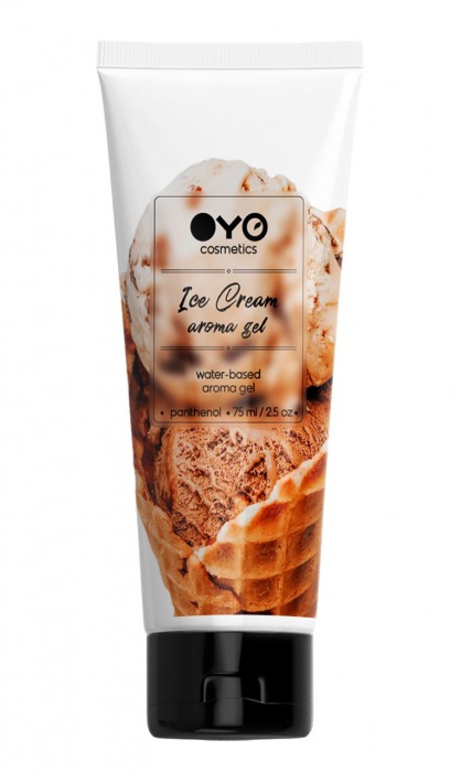 Лубрикант на водной основе OYO Aroma Gel Ice Cream с ароматом пломбира - 75 мл. - OYO - купить с доставкой в Хабаровске