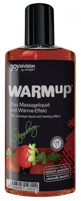 Разогревающее масло WARMup Strawberry - 150 мл. - Joy Division - купить с доставкой в Хабаровске