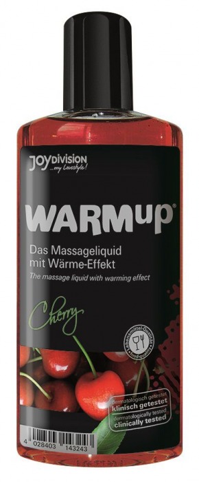 Разогревающее масло WARMup Cherry - 150 мл. - Joy Division - купить с доставкой в Хабаровске
