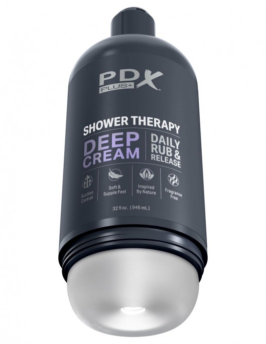 Мастурбатор в бутылке Shower Therapy Deep Cream - Pipedream - в Хабаровске купить с доставкой