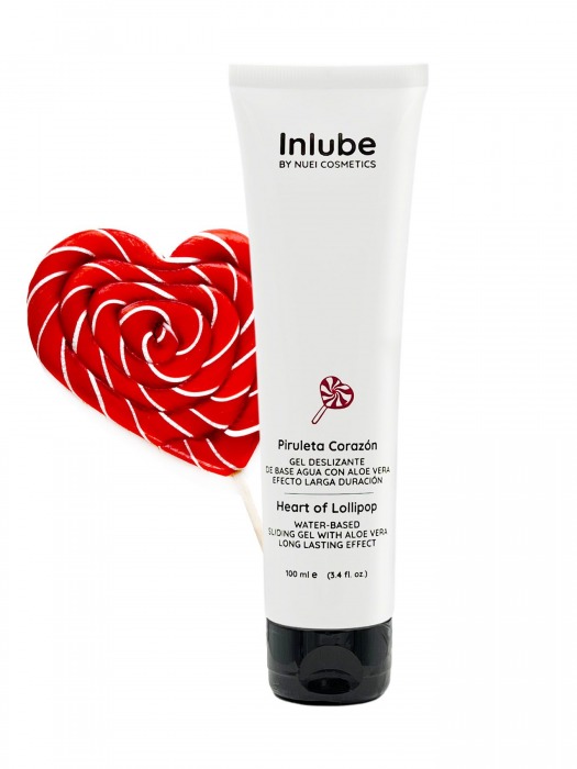 Смазка на водной основе Nuei Inlube Lollipop с алоэ вера и ароматом леденцов - 100 мл. - Nuei cosmetics - купить с доставкой в Хабаровске